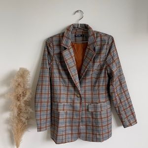 Chic Blue & Orange Nasty Gal Blazer